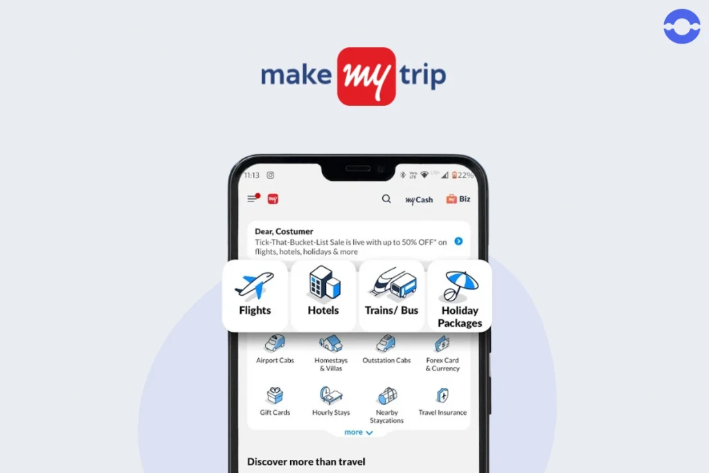 MakeMyTrip app