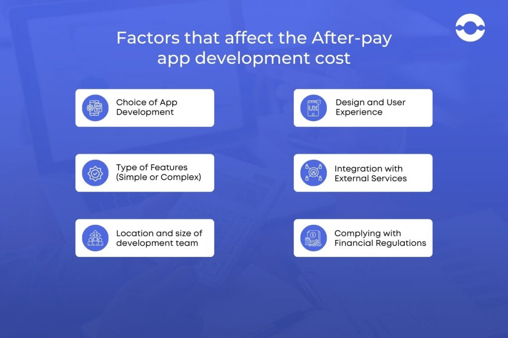 Factors affecting app development cost of Afterpay